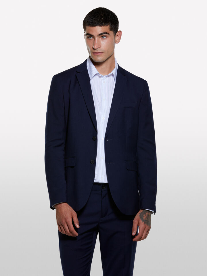 Dunkelblauer, maßgeschneiderter Blazer - blazer für herren - Dunkelblau | Sisley image number 3